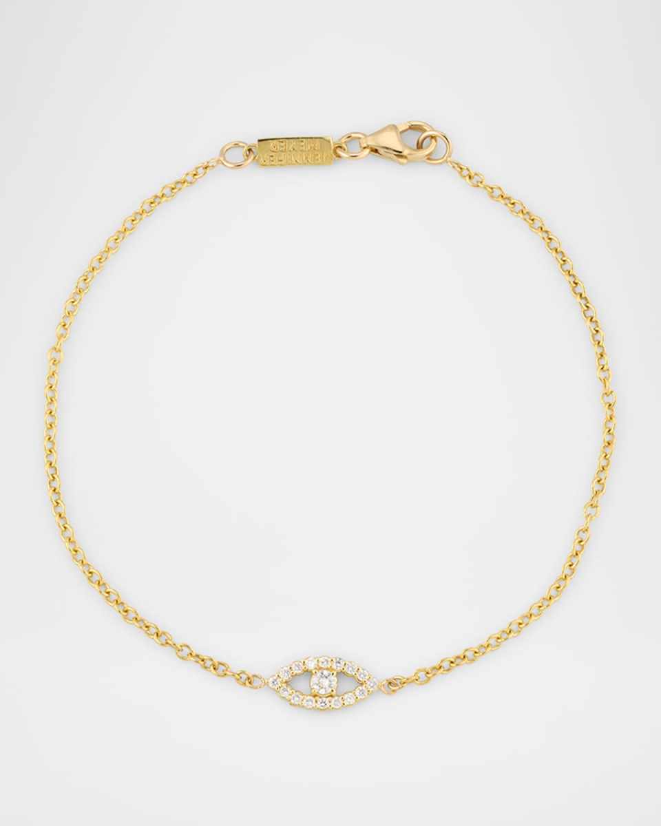 Mini Diamond Open Evil Eye Bracelet